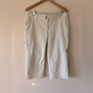 Lole Womens Twill Explore Wicking UPF 50 Antibacterial Capri Pants 10